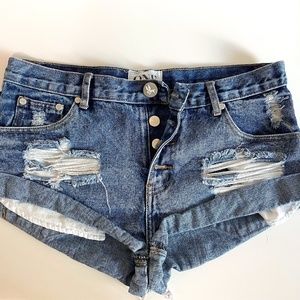 One Teaspoon Bandit Denim Shorts